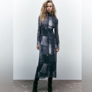Zara Patchwork Tulle Dress